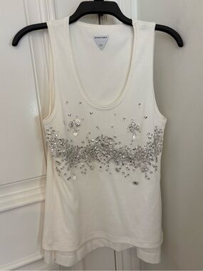 BOTTEGA VENETA CRYSTAL-EMBELLISHED JERSEY TANK